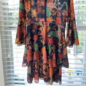 AUTUMN PATTERNED  DRESS